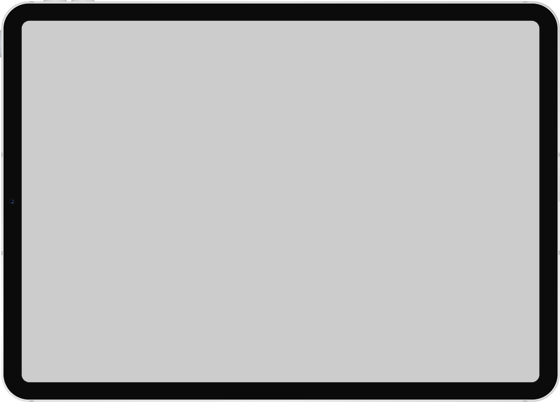 Tablet application mockup