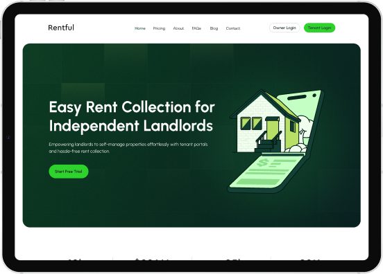 Rent collection tablet interface
